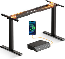 OffiGo Standing Desk Frame with Dual Motor, Electric Height Adjustable Desk Legs