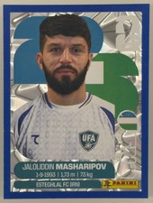  Jaloliddin Masharipov Panini FIFA World Cup 2026 Blue Crumple Parallels 