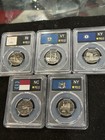 Full Set Of 5 Gem Proof 2001 S State Quarters All Graded By PCGS At PR69DCAM — photo 1