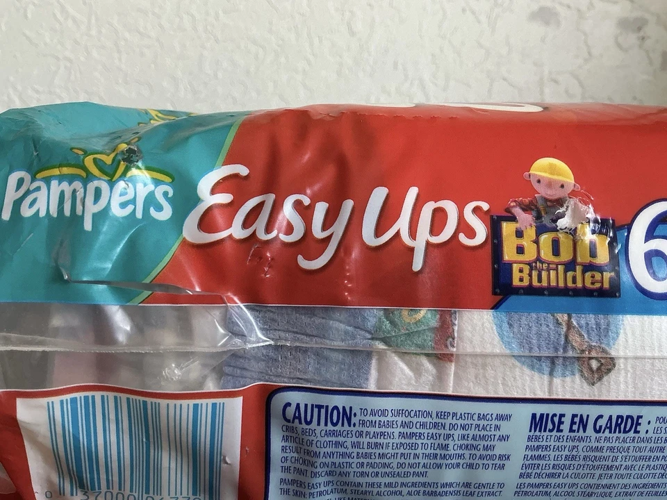 Pañales de colección Pampers Easy Ups Bob The Builder talla 6 coleccionables 2005 nuevos nos Foto 4 de 4