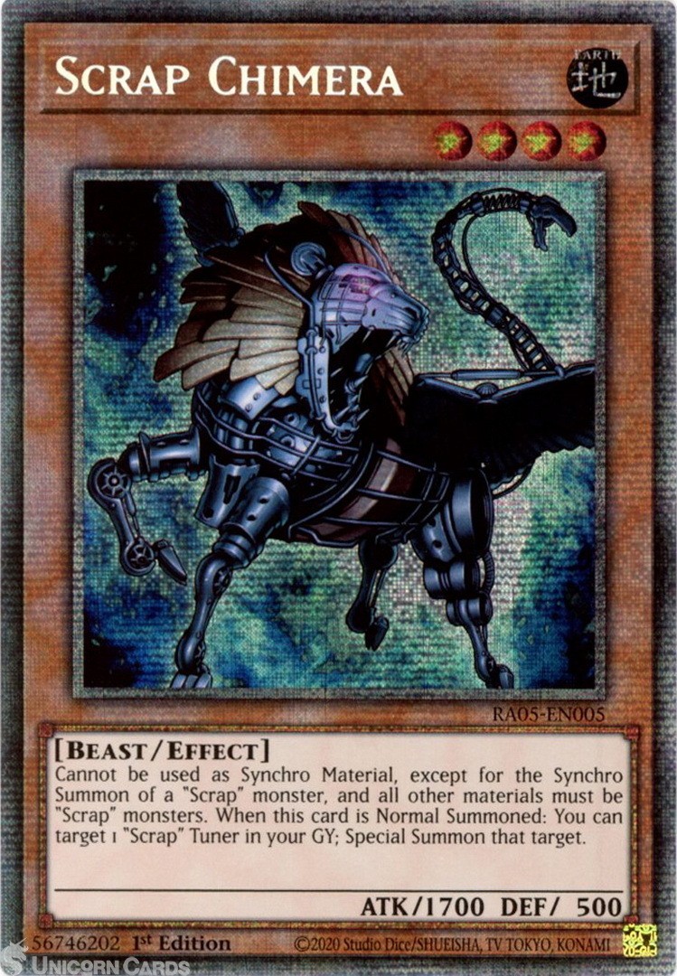RA05-EN005 Scrap Chimera : Starlight Rare 1st Edition Mint YuGiOh Card