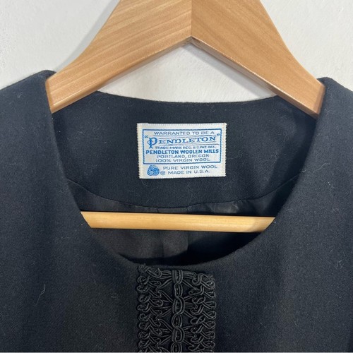 Vintage Pendleton Black Virgin Wool Blazer Size 18W NWT - Picture 3 of 12