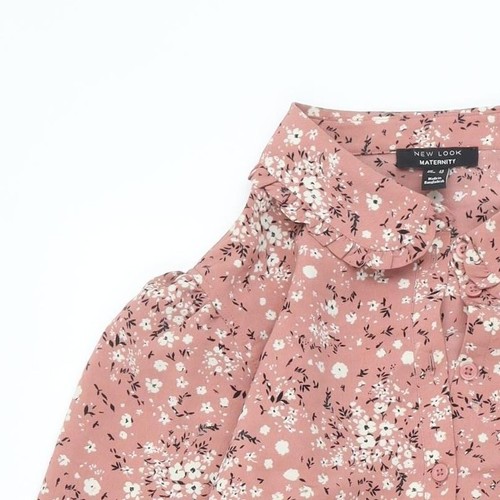 New Look Women’s Pink Floral Maternity Shirt Dress - Picture 9 of 12