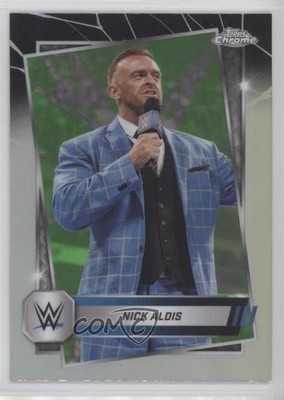 2025 Topps Chrome WWE Neon Green & Black Refractor Nick Aldis #150 11pj
