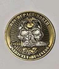 Moneda Desafío Militar Pelotón Familia Semper Fi RSS Dupage Calavera Norte
