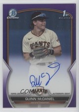 2023 Bowman Draft Chrome Prospect Purple Refractor /250 Quinn McDaniel Auto 16i3