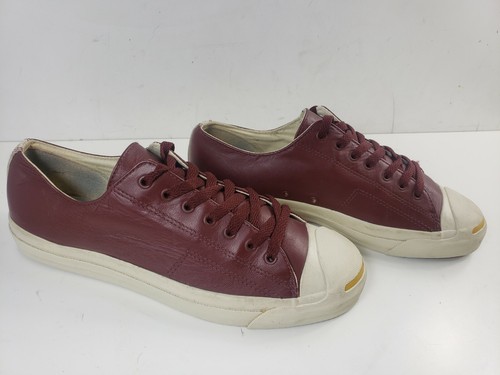 ZAPATILLAS DE CUERO CONVERSE JACK PURCELL DESIGNER UK 8 EU 42.5 PARA HOMBRE ROJO BORGOÑA - Imagen 2 de 12
