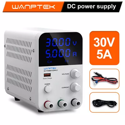 WANPTEK 0-30V 5A adjustable Lab DC power supply Bench Variable Programmable power Source