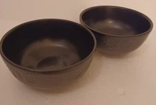 Pair Of Black  Ceramic  Bowls for Soup, Cereal, Ice Cream, Salad  etc...