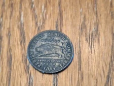  1824 Bank Revolt "Down with the Bank" Hard Times Substitute Token-Wild Boar