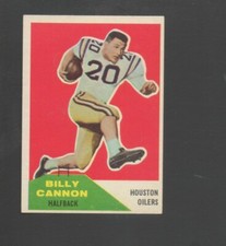 1960 Fleer Football Card #66 Billy Cannon-Houston Oilers-Oakland Raiders Ex Mint