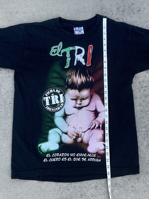 Vintage EL TRI Mexico Spanish Rock Band Tee Rap Tee Size Medium 