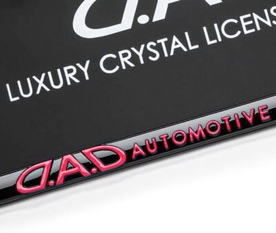 DAD GARSON Crystal License Frame II Rear Model [Black/Pink 