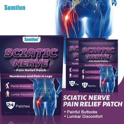 24Sheets Sciatic Nerve Pain Reducing Patch Elastic Fabric Multifuntcional DE