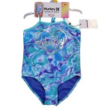 Hurley Girls Swimsuit Aurora Green UPF 50 Size 5/6 Beach Summer Resort