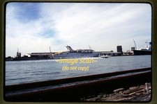 Nave passeggeri NCL e barca volante Grumman a Miami nel 1980, diapositiva originale m8a