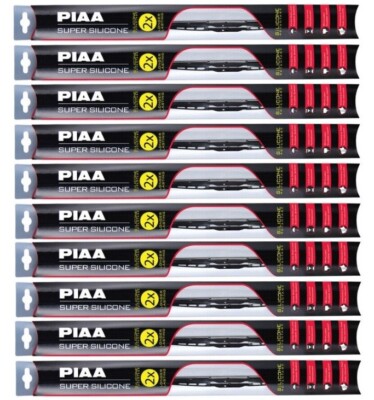 PIAA Pack of 10 18'' 450Mm Black Super Silicone Windshield Wiper Blade 95045