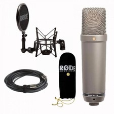 Rode Nt1a Condenser Microphone With Shock Mount, Pop Shield And 6m Xlr Cable