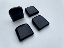 Lot 16 embouts enveloppants pour fer plat 20x3mm noir patin chaise pied embase