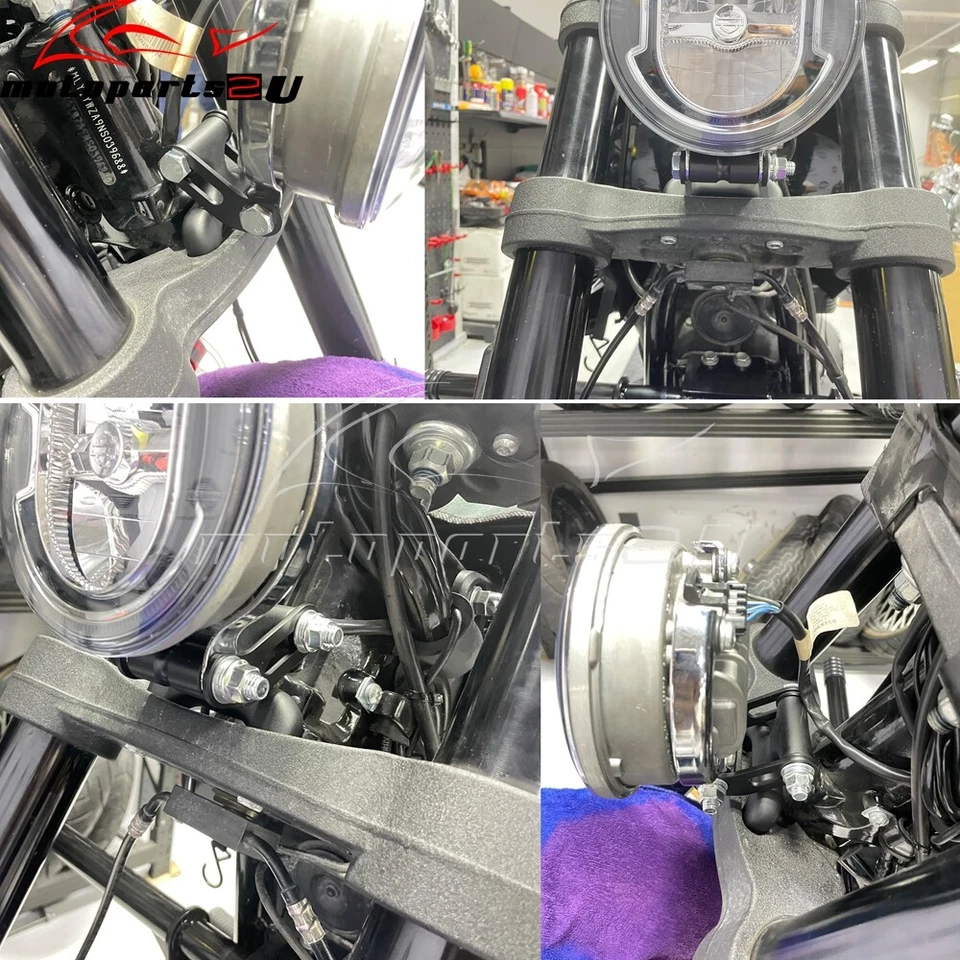 Cubierta de carenado delantero para motocicleta con parabrisas y montaje Low Rider FXLR 2018-23 Foto 4 de 4