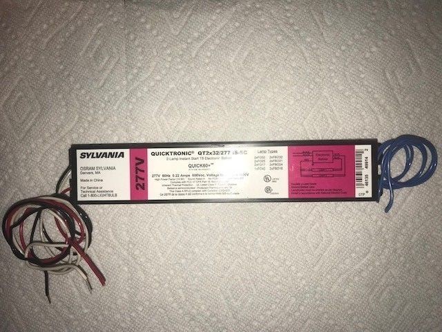 Alimentatore Elettronico Sylvania Quicktronic QT3x32T8/277 ISN-A Per 3 Lampade T8, Nuovo Surplus