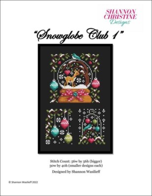 Shannon Christine Designs Counted Cross Stitch Chart ~ Snow Globe Club ...