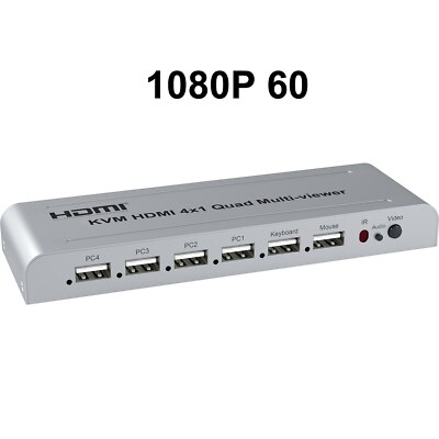 4K 1080p USB KVM 4x1 HDMI Quad Multi-viewer Seamless Switcher 2 4 Screen Divider