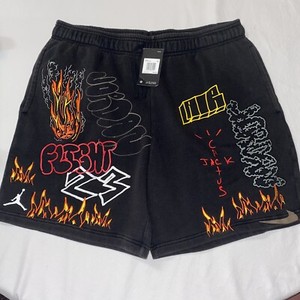 travis scott fleece shorts