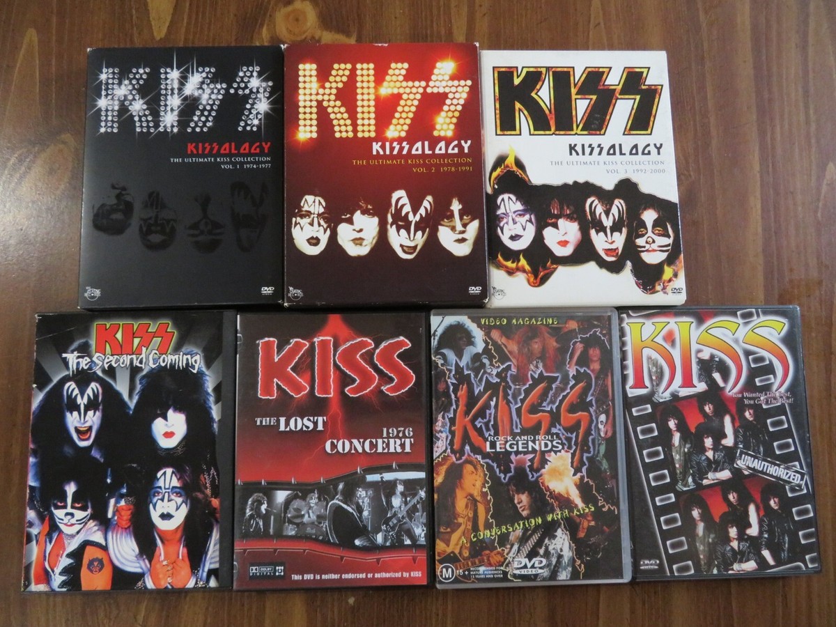 KISS MUSIC DVD LOT; ROCK. ALL KISSOLOGY VOLUMES. +4 KISS dvd's