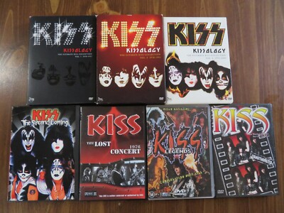 KISS MUSIC DVD LOT; ROCK. ALL KISSOLOGY VOLUMES. +4 KISS dvd's