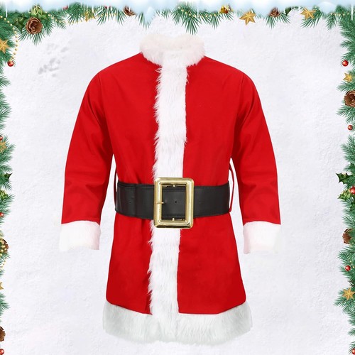 6PCS Kids Green Monster Costume Santa Claus Outfit for Boys Girls Christmas Cosp - Picture 7 of 9