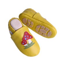Liya's Slippers Leather Slippers Walker Shoes - 611 Toadstool in Yellow