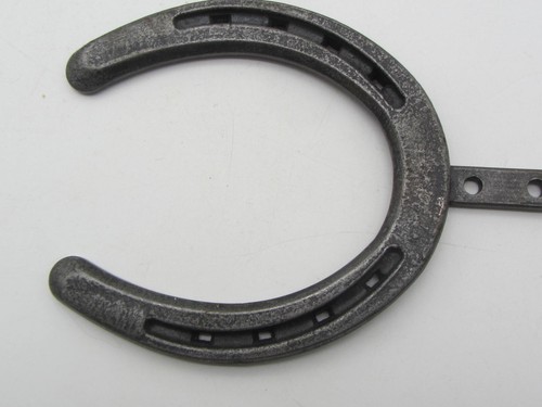 2-Vintage Metal Horseshoe Wall Hooks- Black O Lite 9" Long - Picture 3 of 10