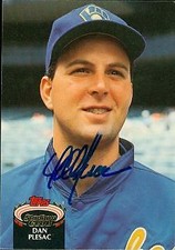 Dan Plesac autographed Baseball Card (Brewers) 1993 Topps Stadium Club #532