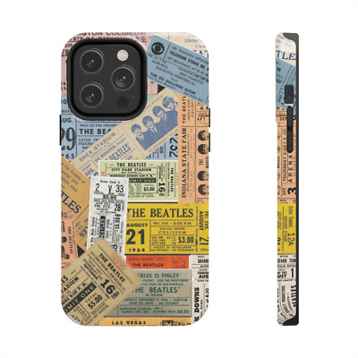 Beatles Concert tickets iphone case, iPhone 16, 15, 14 Pro Max, 13, 12, 11 Pro