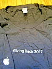 APPLE Employee Only T-SHIRT Black Medium tee logo MD Charity Volunteer 2017 Mac