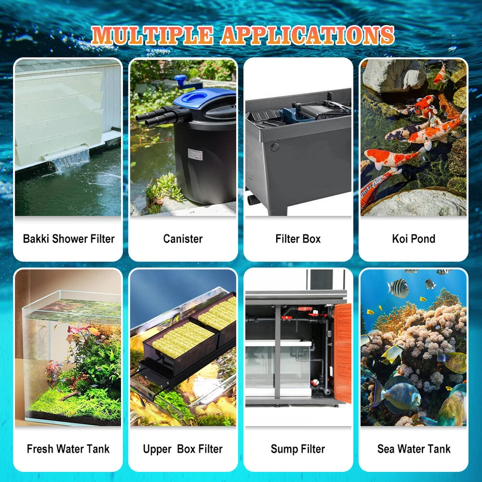 Medios filtrantes para pecera de acuario grande de 6 pulgadas de largo 100 bloques de cerámica orgánica Foto 3 de 3