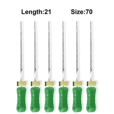 Sky Choice K-Files - 21 mm Length, Size 70 Green with Rubber Stopper 6/Pkg