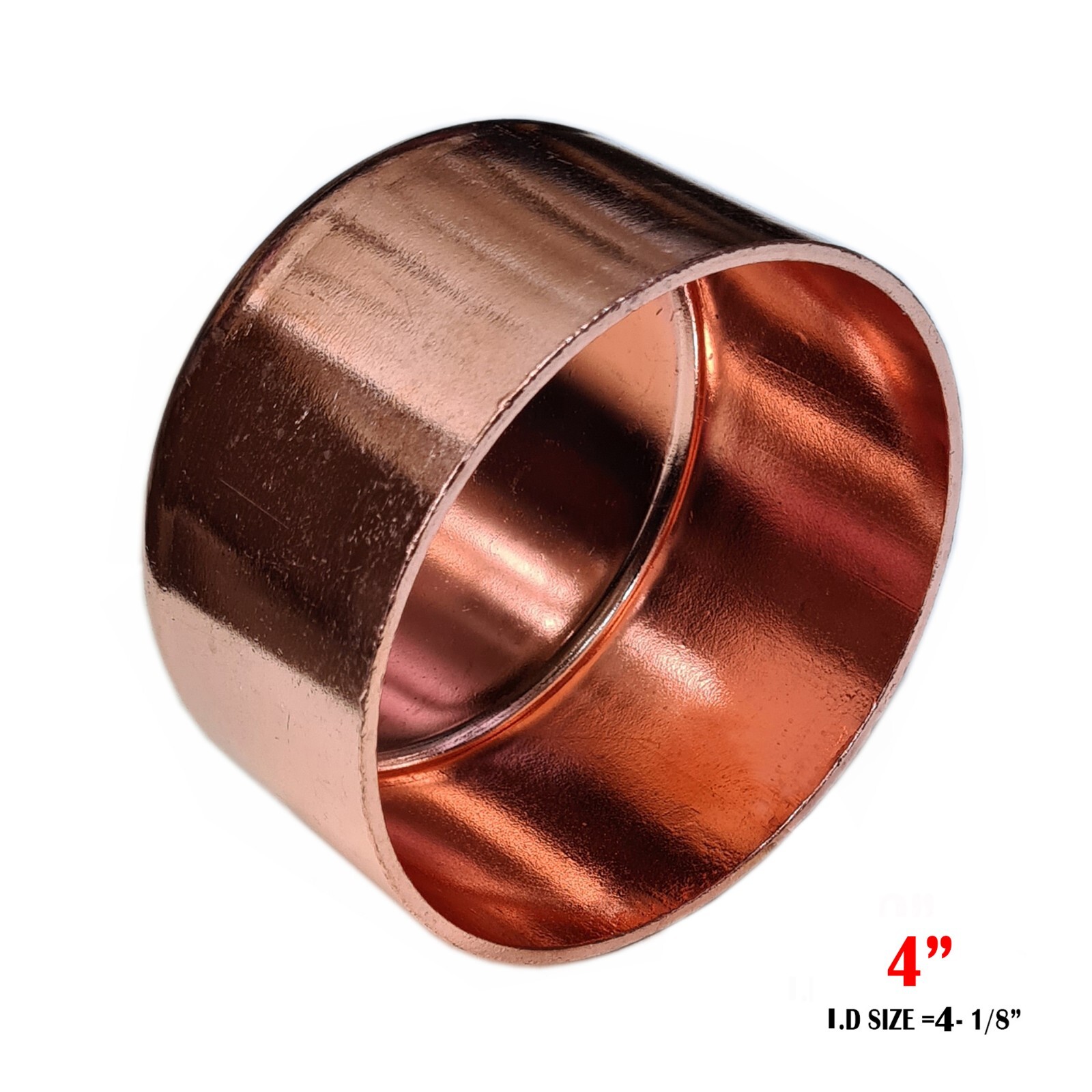 4 INCH COPPER CAP PIPE FITTING PLUMBING ID(4-1/8") ,LEAD FREE