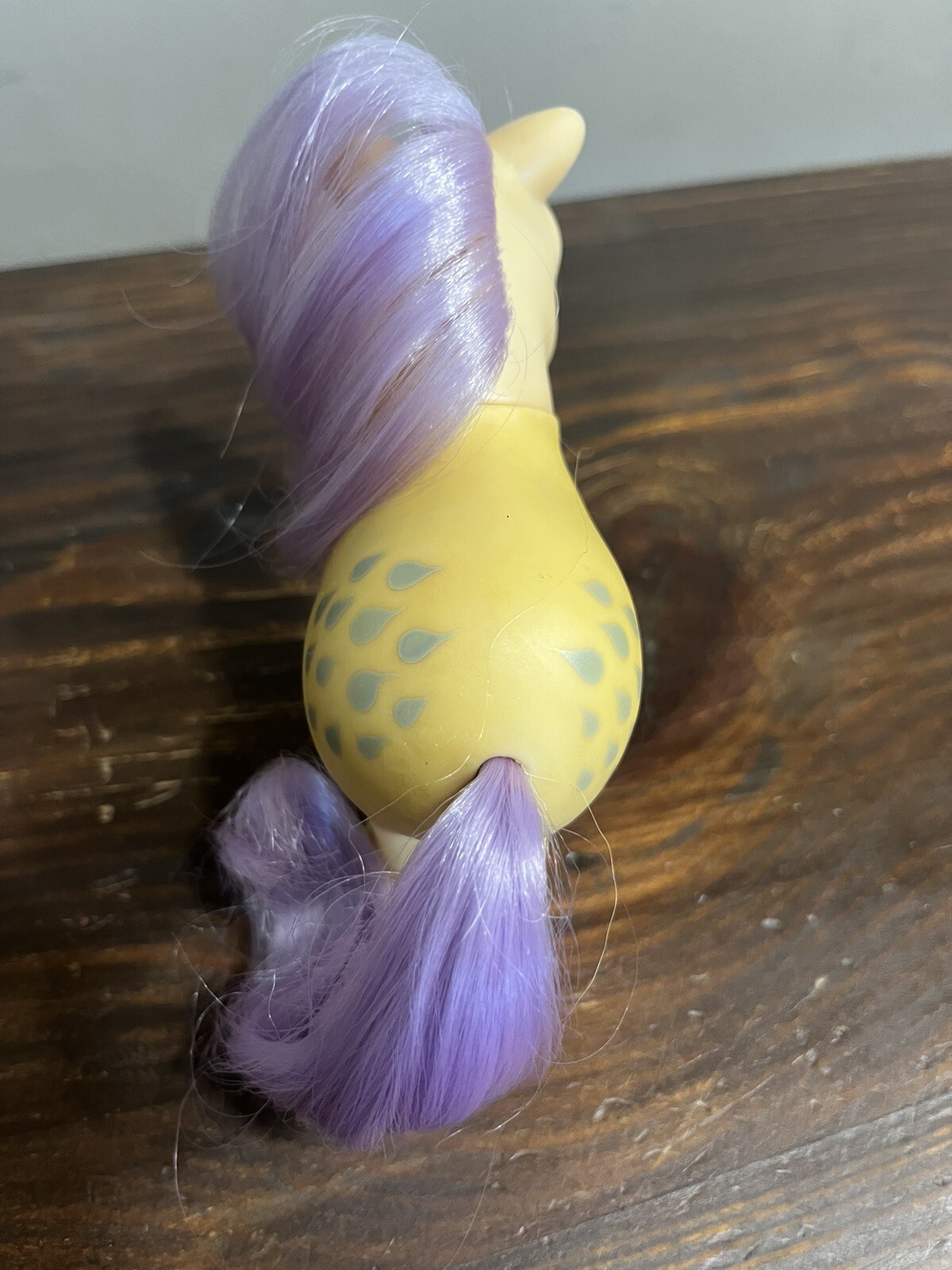 Giacca My Little Pony Vintage 1982 a goccia di limone viola goccia di pioggia pelle gialla viola