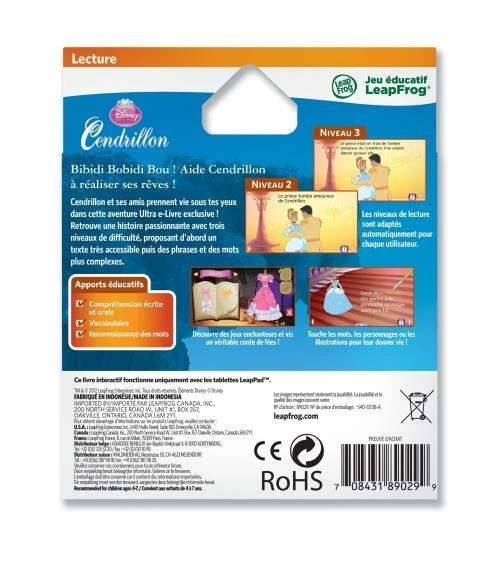 Spiel Lern- Elektronisch Cinderella Disney - Hervorspringen - LeapFrog - Neu - Bild 2 von 3