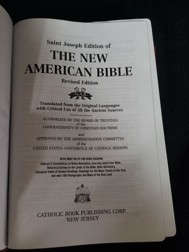 New American Bible Saint Joseph Medium Size Edition, Illustrated, Catholic Book - 第 4/8 張圖片