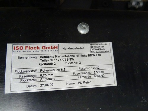 BMW 5 F10 F11 Hinten Links Türverkleidung Leder Leather Rear Left Door Schwarz - Bild 9 von 10