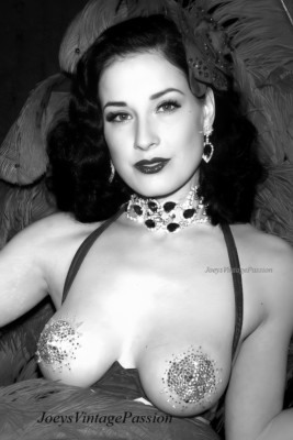 2000's DITA Von Teese Burlesque Pasties Pinup Showgirl  4''x6''Reprint Photo BU27C