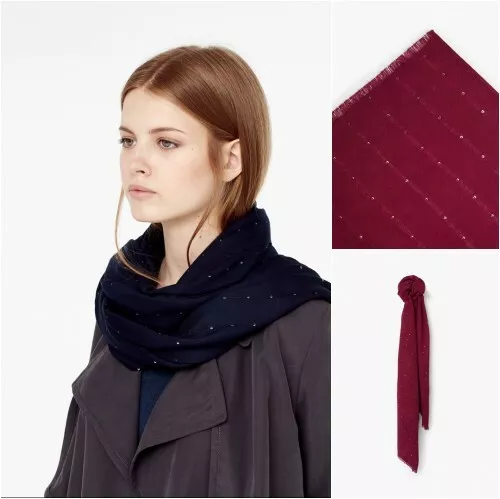 Navy and 2024 burgundy scarf