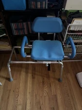 Platinum Health Carousel Sliding Shower Chair Tub Transfer Bench w/ Swivel Seat