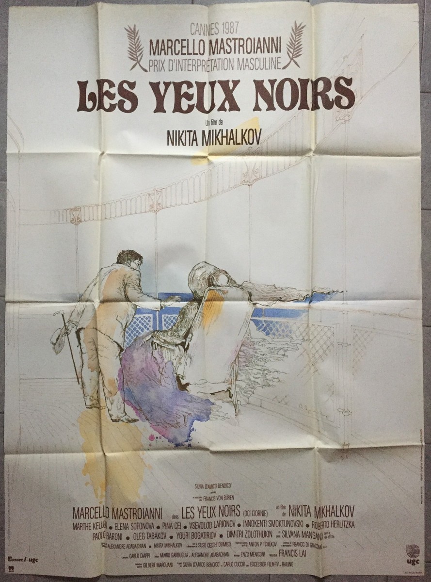 Plakat Les Augen Schwarze Marcello Mastroianni Nikita Mikhalkov