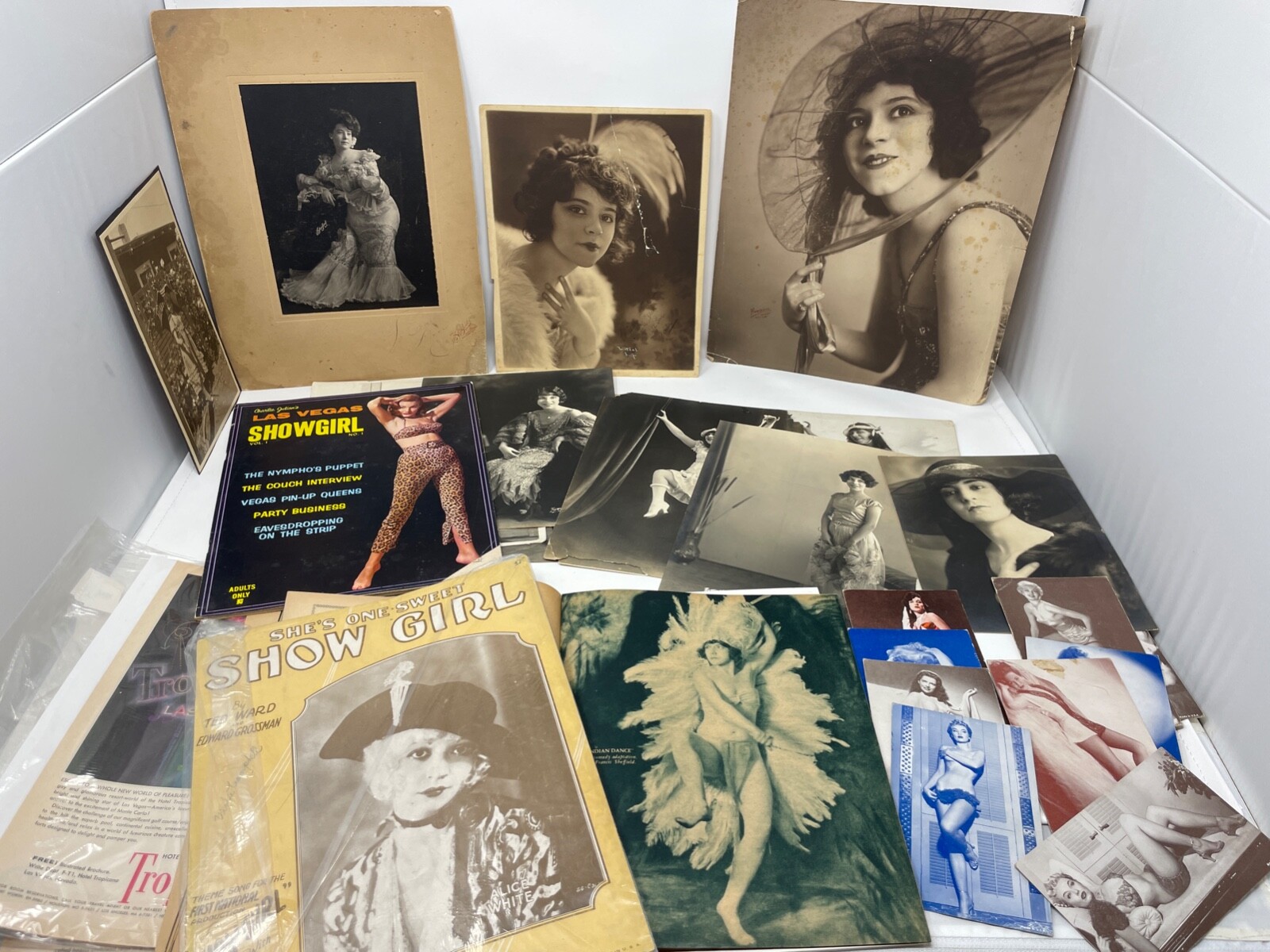 Antique Flapper Showgirls nude women risque 1920s 1930s Original photo