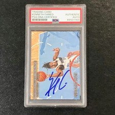 2014-15 NBA HOOPS LIGHTS CAMERA ACTION #10 Kenneth Faried Signed AUTO PSA Slabbe