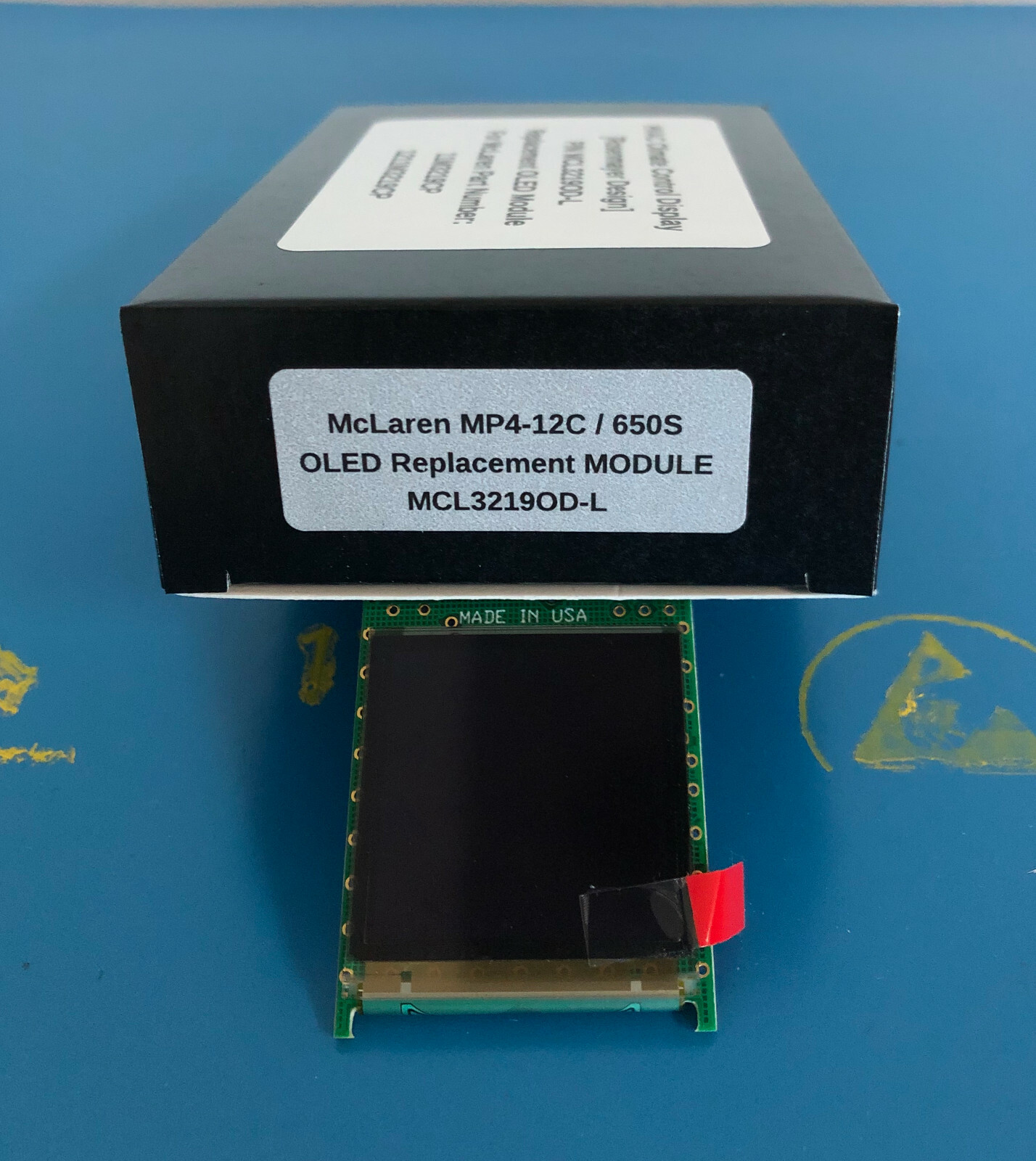 Replacement Climate Control OLED display for McLaren P/N 1211M3219CP & 11M3219CP